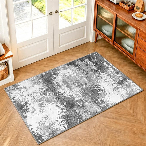 3x4 Washable Porch Rug Grey Front Door Welcome Mat 36x48, Indoor Outdoor by Acapet