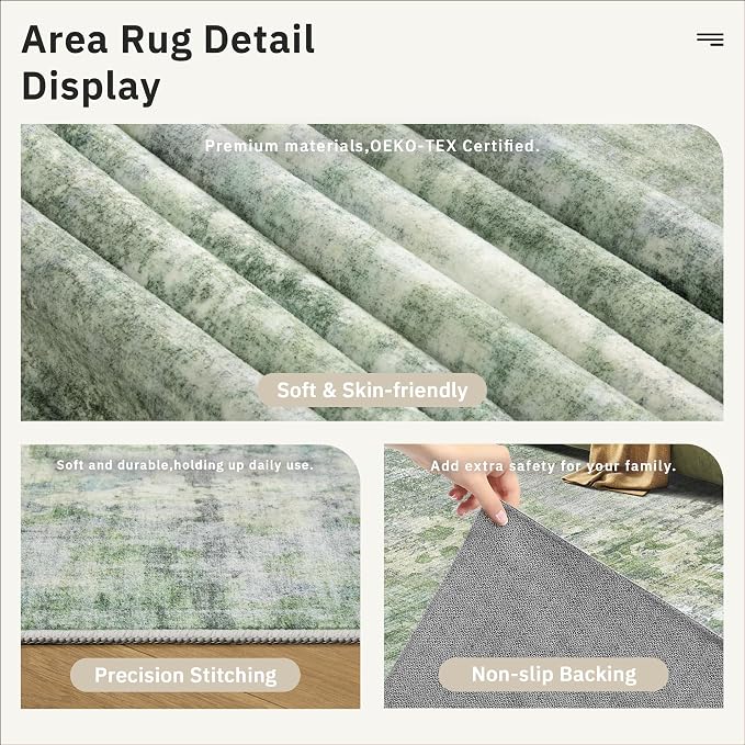 Soalmost 2x3 Abstract Washable Rugs - Image 6