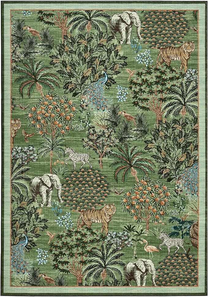 GarveeHome Jungle 8x10 Area Rug Washable Rugs - Image 5