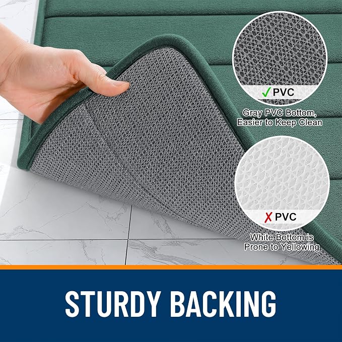 OLANLY Memory Foam Bath Mat 44x32, Super Soft Absorbent Bathroom Rugs, Quick Dry - Image 7