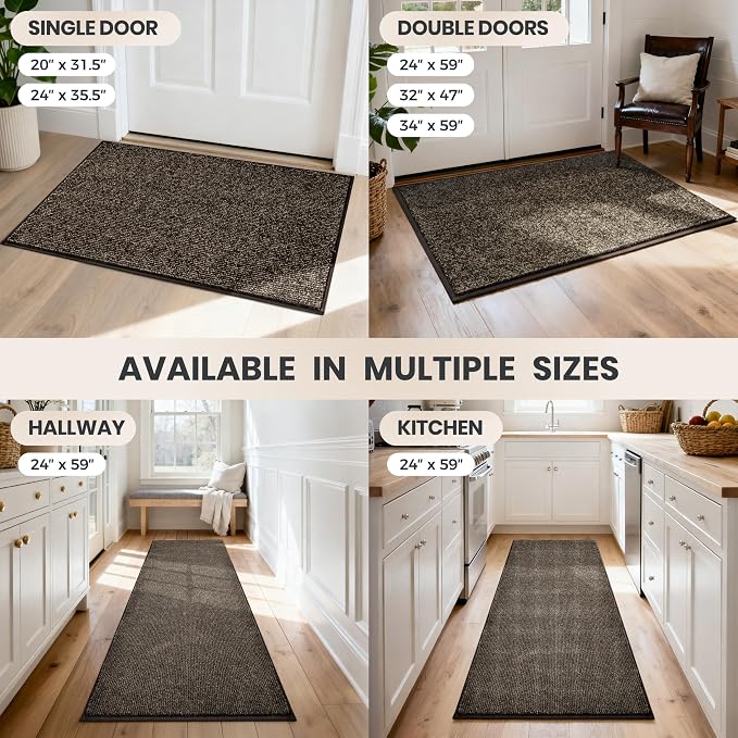 PURRUGS Dirt Trapping Door Mat 34" x 59", Non-Slip Machine Washable Entry Rug - Image 9