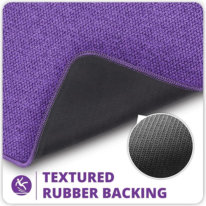 Bosap Bathroom Rugs Set 2 Pieces, Thin Bathroom Mats, Toilet Rugs, Quick Dry - Image 4