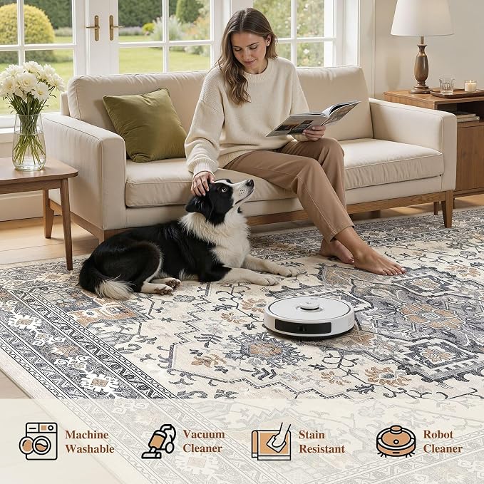 UERMEI 10x14 Area Rug Living Room Rugs - Image 6
