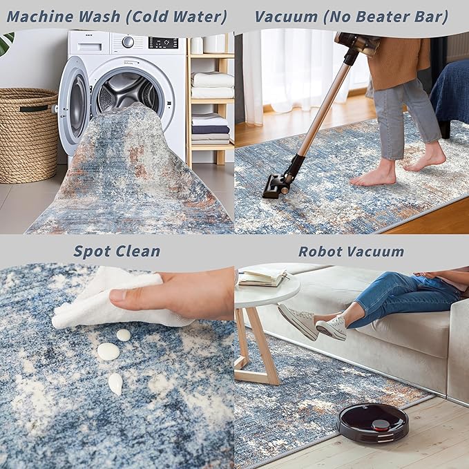 3x6ft Non-Slip Washable Kitchen Rug - Image 7