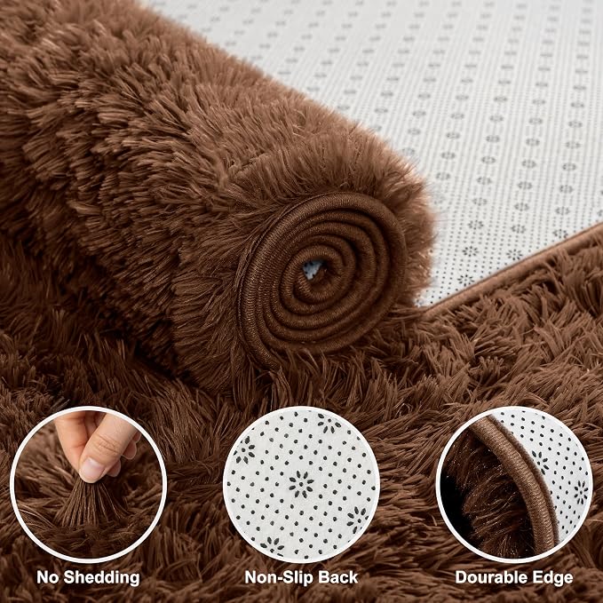 Shag Area Rugs for Bedroom Living Room, Indoor Carpet Plush Rugs for Living - Image 3