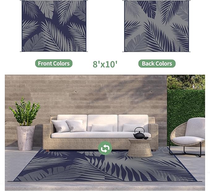 GENIMO Outdoor Rug 8' x 10' Waterproof - Image 2