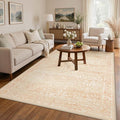 GENIMO 5x7 Floral Area Rug for Living Room, Vintage Boho Non-Slip Carpet by GENIMO