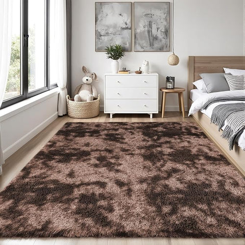 Area Rug for Living Room Bedroom: 4x6 Soft Fluffy Shag Upgrade Non-Slip High - Image 2