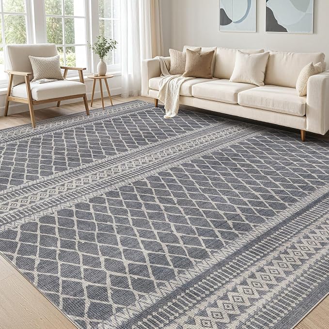 cotiled 10x12 Area Rugs Living Room Rug: Washable Boho Rugs by COTILED