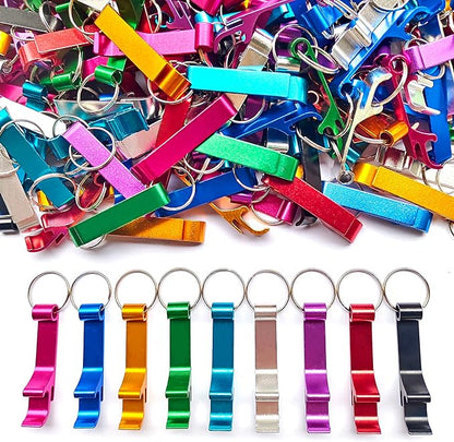200Pcs Colored Aluminum Bottle Opener Keychain, Soda Beverage Beer Bottle by MTOMDY