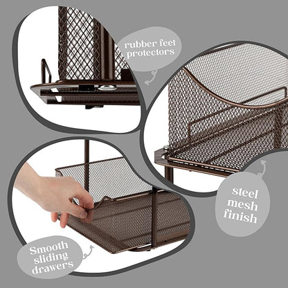 Sorbus 2 Tier Metal Under Sink Organizer - Image 5