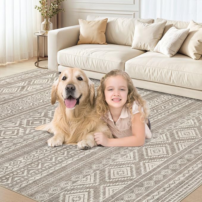 cotiled 5x7 Area Rugs Living Room Rug: Washable Boho Rugs - Image 9