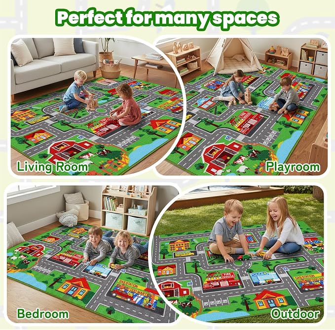 Kids Rug Car Carpet 78.7"x59", Car Rug - Image 8