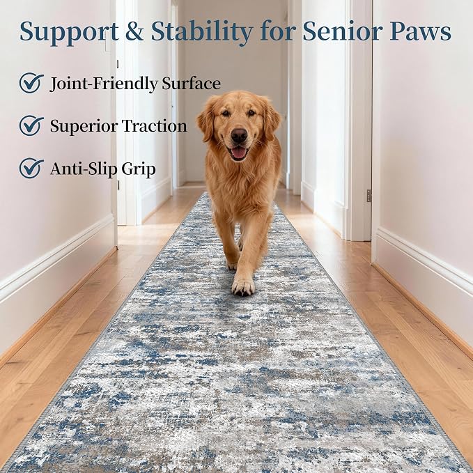 Washable Carpet Runners for Hallway 18ft-Non Slip Floor Runners for Dogs - Image 3