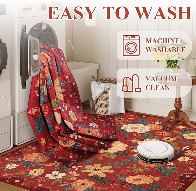 DUKINO 2x6 Runner Rug for Hallway, Washable Kitchen Runner Rug - Image 9