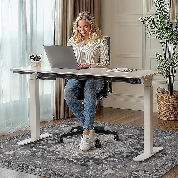 48"x60" Office Chair Mat for Hardwood Tile Floor, Under Desk Carpet Protector - Image 2