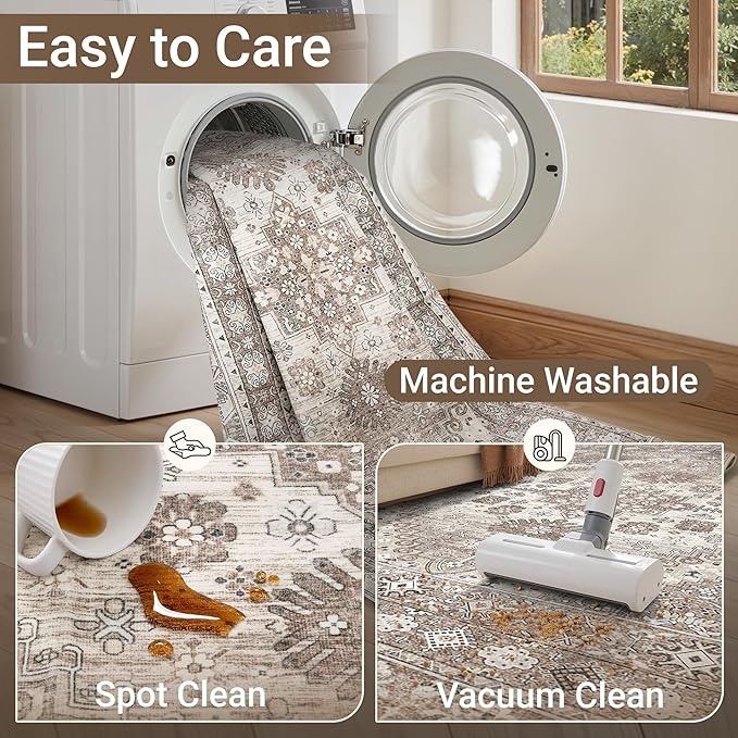 befbee 2x3 Entryway Rug Small Washable Kitchen Rugs Non Slip Front Door Rug - Image 5