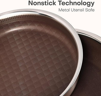 CAROTE 22PCS Stainless Steel Cookware Set, Ceramic Hybrid Nonstick Pots and - Image 5