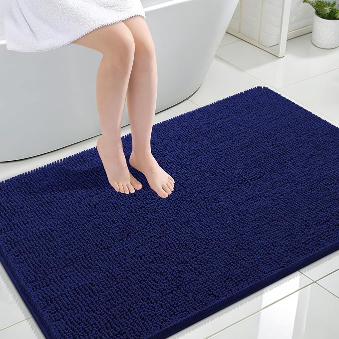 OLANLY Large Bathroom Rugs 47x32, Extra Soft Absorbent Chenille Bath Rugs by OLANLY