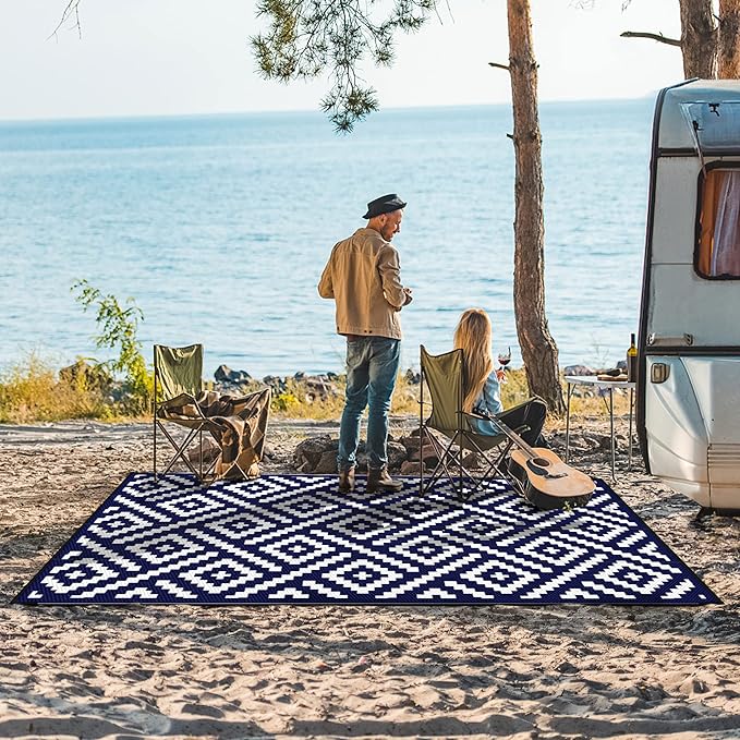 GENIMO Outdoor Rug 4'x6' Waterproof, Reversible Mats, Outdoor Area Rug - Image 2