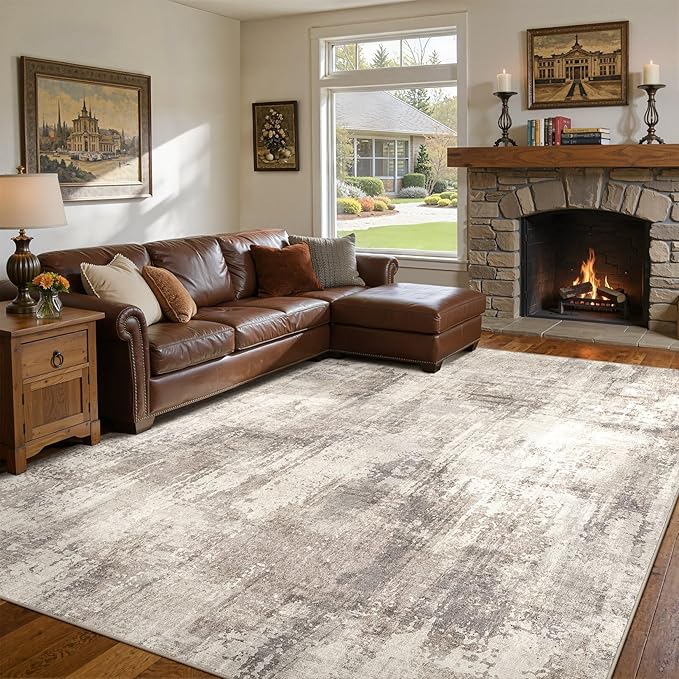 DMOYEST 10x14 Area Rug for Living Room, Washable & Non Slip Large Indoor Carpet by DMOYEST