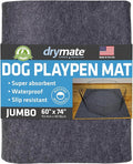 Drymate Jumbo Dog Playpen Mat, Super Absorbent, Waterproof, Slip-Resistant by Drymate