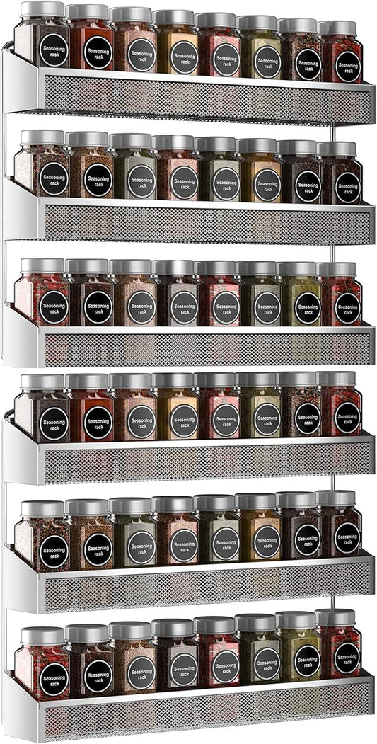 Auledio 2 Pack Spice Rack Organizer, 3 Tier Counter-top Stand or Wall Mounted by Auledio