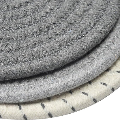 Potholders Set Trivets Set 100% Pure Cotton Thread Weave Hot Pot Holders Set - Image 8