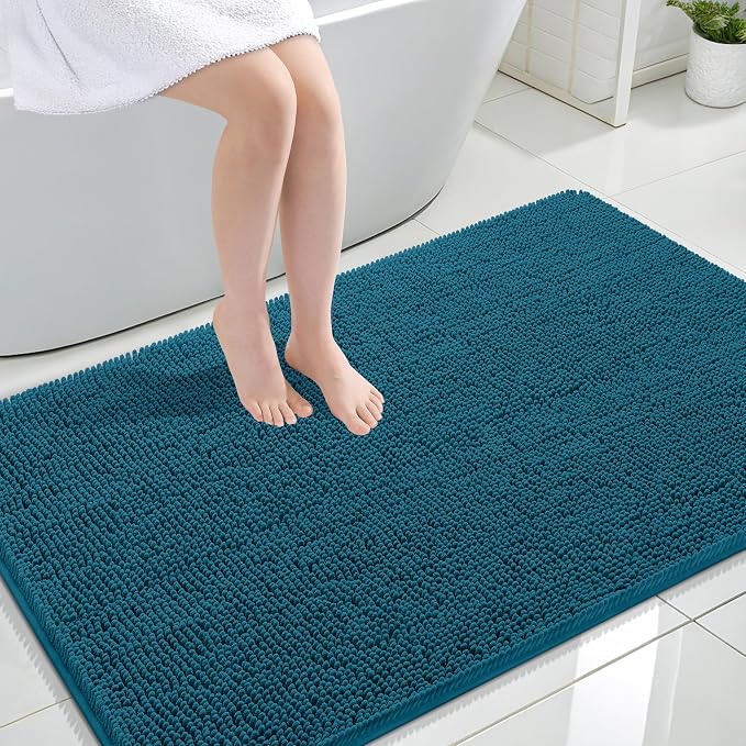 OLANLY Large Bathroom Rugs 44x32, Extra Soft Absorbent Chenille Bath Rugs by OLANLY