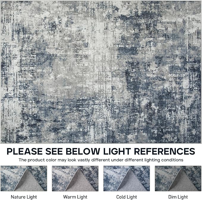 4x6 Area Rugs for Living Room Rug Washable: Modern Large Rug for Dining Room - Image 8