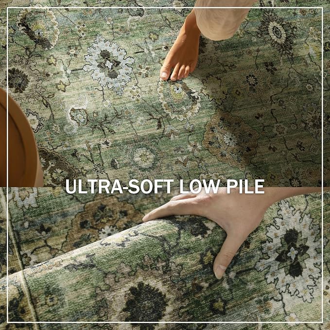 Washable Runners for Hallways Kitchen Rugs: 2'6"x8' Runner Rug Stain Resistant - Image 5