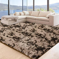 6x9 Tie-dyed Brown Area Rugs for Living Room, Large Fluffy Shag Rug for Bedroom by Unknown