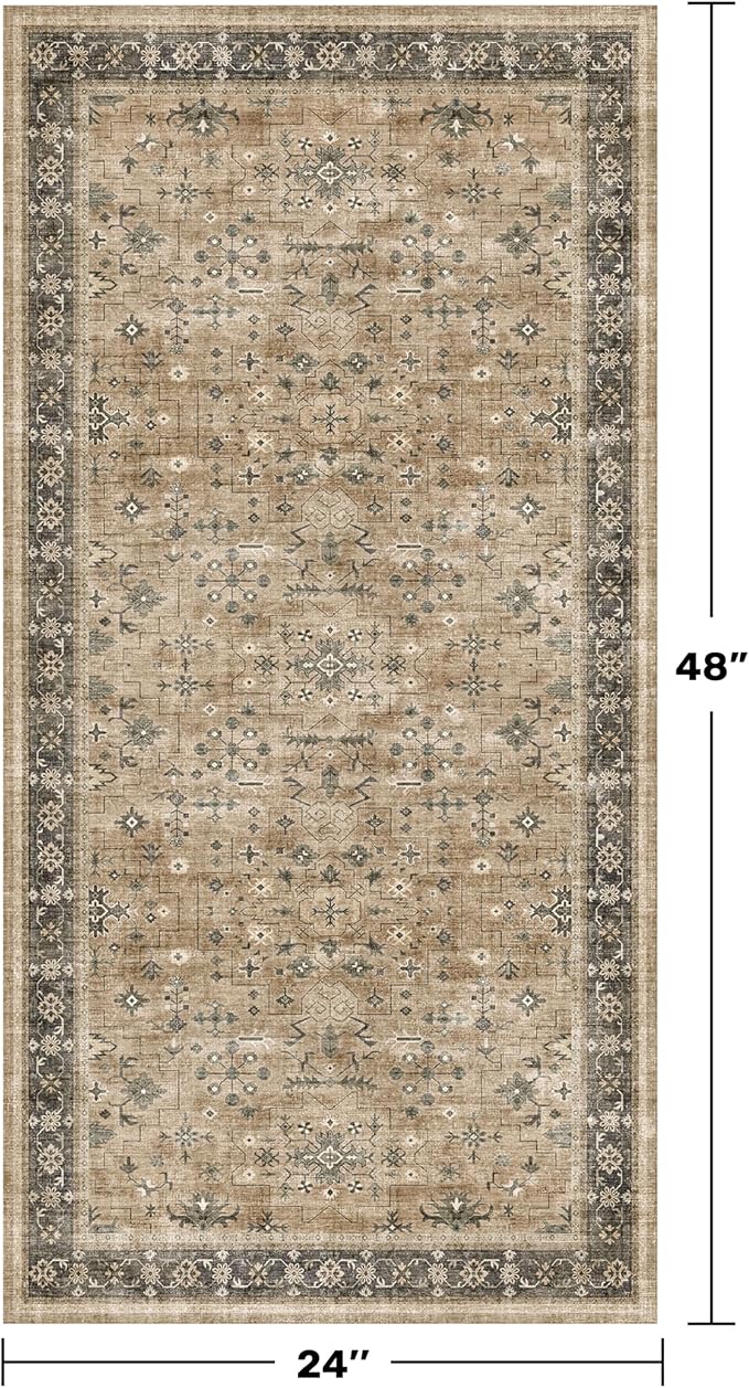 Vintage Boho 2x4 Area Rug for Entryway - Image 2