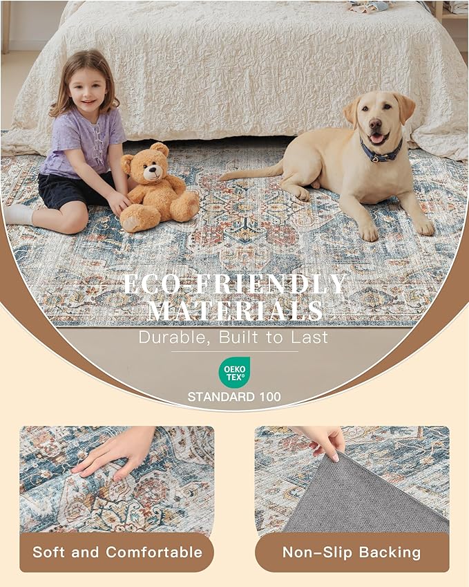 Madane Runner Rugs for Hallway 2x10 Long Washable Non-Slip Hallway Runner Rug - Image 5