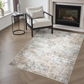 Washable Area Rug 3x5 Entryway Rug: Washable Modern Abstract Soft Thin Rug by FXRHLP