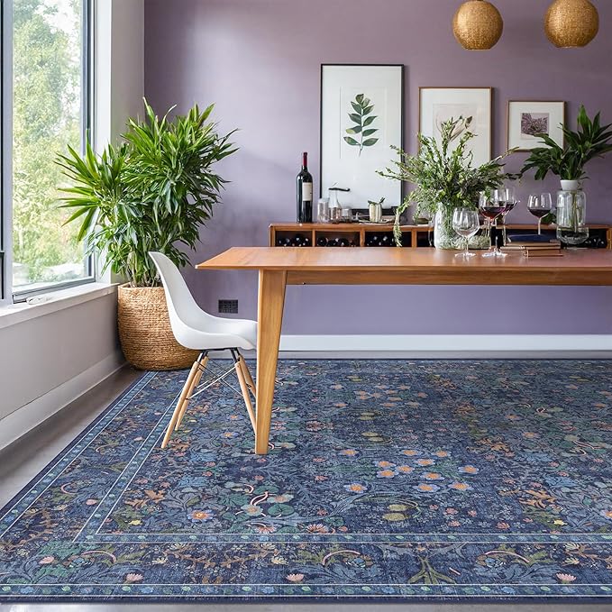 Washable Dining Room Rugs for Under Table by HazoHaus