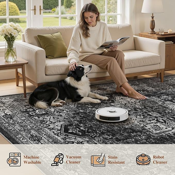 UERMEI 8x10 Area Rug Living Room Rugs - Image 7