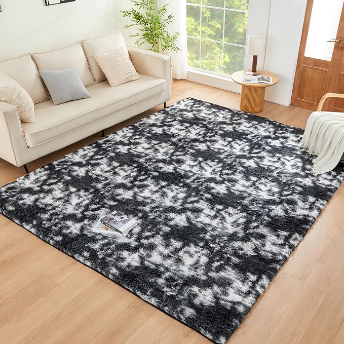 Litanika 8x10 Fluffy Shag Faux Fur Area Rug by Litanika