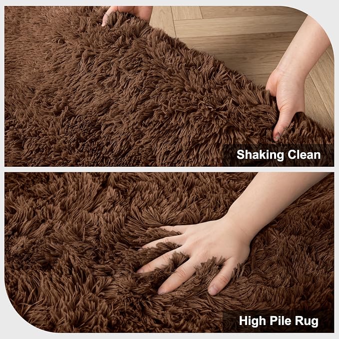 Shag Area Rugs for Bedroom Living Room, 8X10 Ultra Soft Fluffy Area Rugs for - Image 6