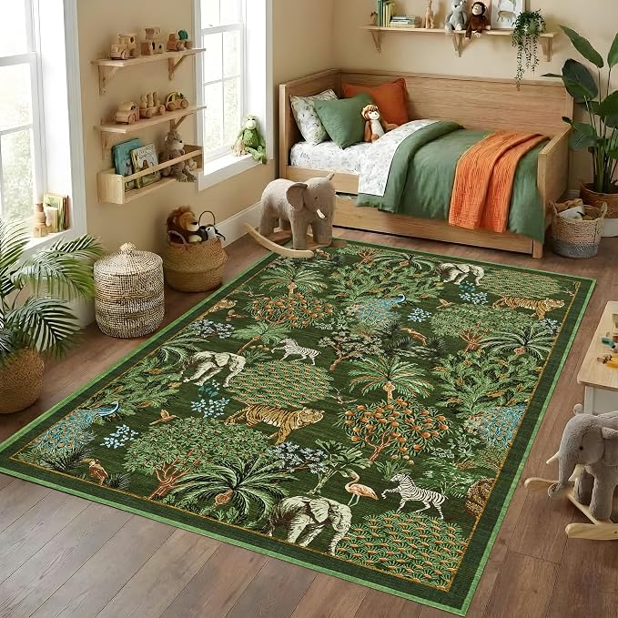 GarveeHome Jungle 8x10 Area Rug Washable Rugs - Image 3