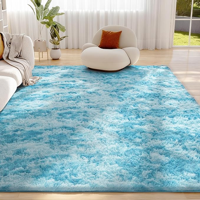 Litanika 8x10 Fluffy Shag Faux Fur Area Rug by Litanika