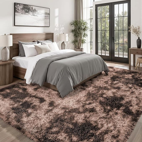 8x10 Area Rugs for Living Room Bedroom:Soft Fluffy Shag Upgrade Non-Slip High - Image 2