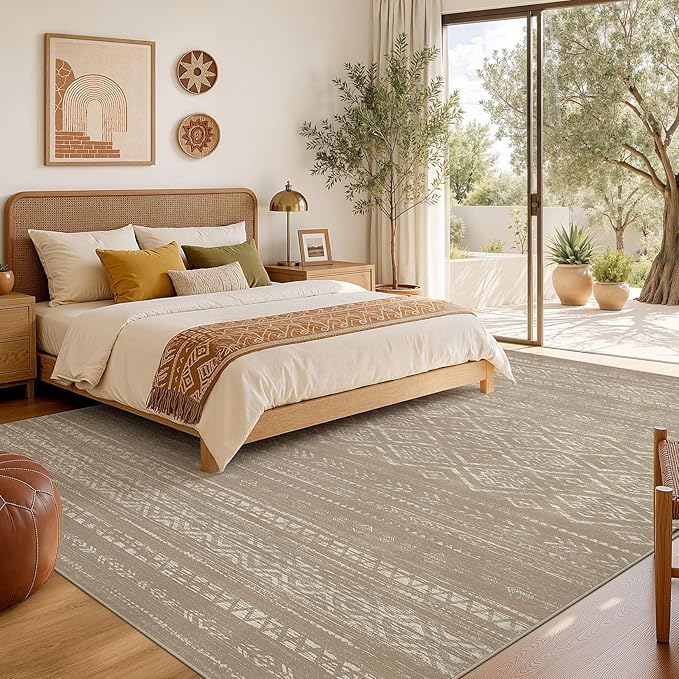 Nakagishi Area Rug Living Room Rugs: 8x10 Large Soft Machine Washable Boho - Image 6