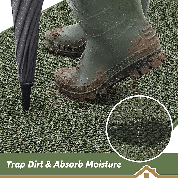 BEQHAUSE Dirt Trapper Door Mat 32" x 72", Non-Slip Washable Doormats Entrance - Image 3