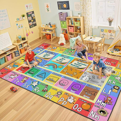 Alphabet Kids Rugs for Playroom, 5x7 Non-Slip & Soft ABC Rug for Kids Room by Unknown