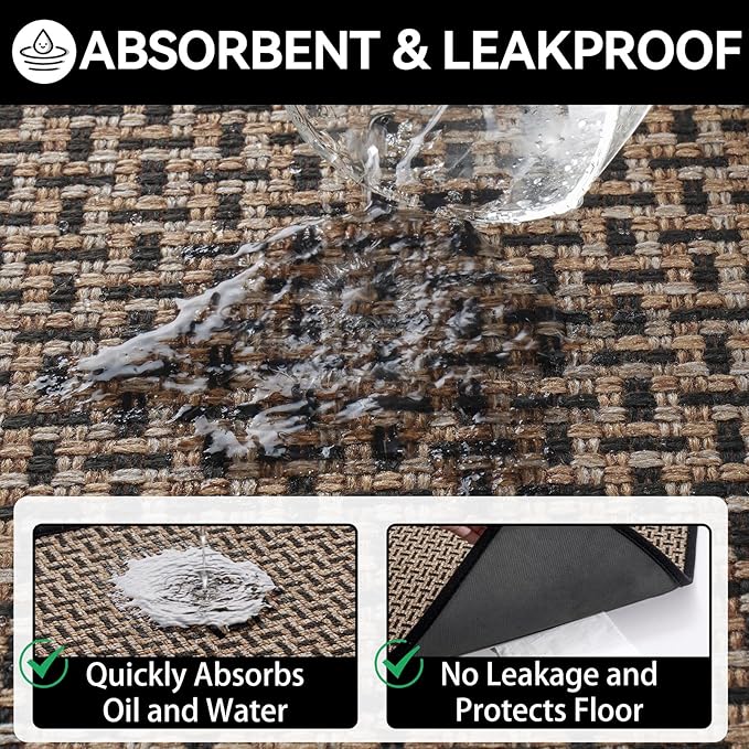 YDKGL Door Mat 31x47, Dirt Resistant and Absorbent, Non-Slip Rubber Backing - Image 6