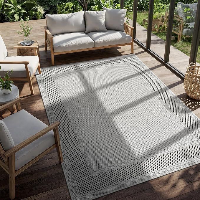 CAMILSON Easy Jute Rug 9x12, Indoor Outdoor Off-White Color Fiber Area Rugs - Image 9