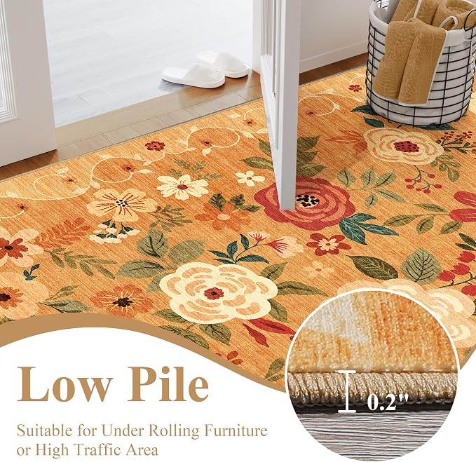 DUKINO 3x8 Runner Rug, Washable Rug - Image 7