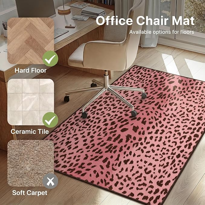 36"x60" Office Chair Mat for Hardwood Tile Floor, Under Desk Carpet Protector - Image 3