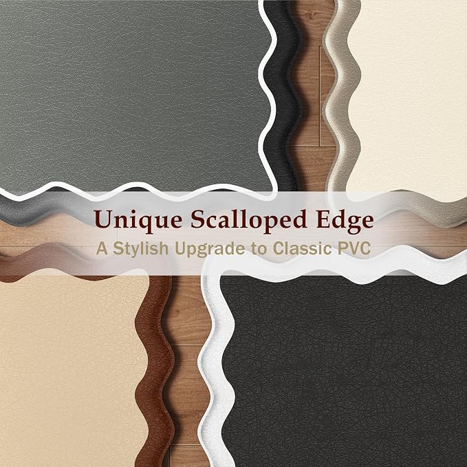 Arenarug Scalloped Yellow Gray Kitchen Mats Rugs Sets of 2 Cushioned Anti - Image 2